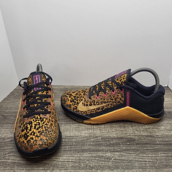 Nike Metcon 6 Cheetah Print Athletic Training Shoes Women’s Size 8.5 - Picture 1 of 10